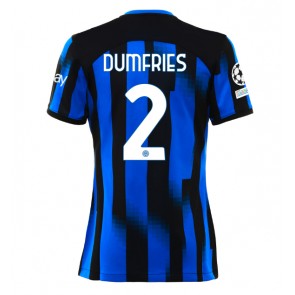 Inter Milan Denzel Dumfries #2 Hemmatröja Dam 2023-24 Kortärmad